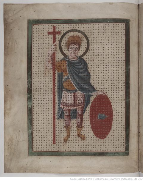 Liber de Laudibus Sanctae Crucis, Amiens, Bibliothèque Municipale, MS 223, fol. 3v (BnF)